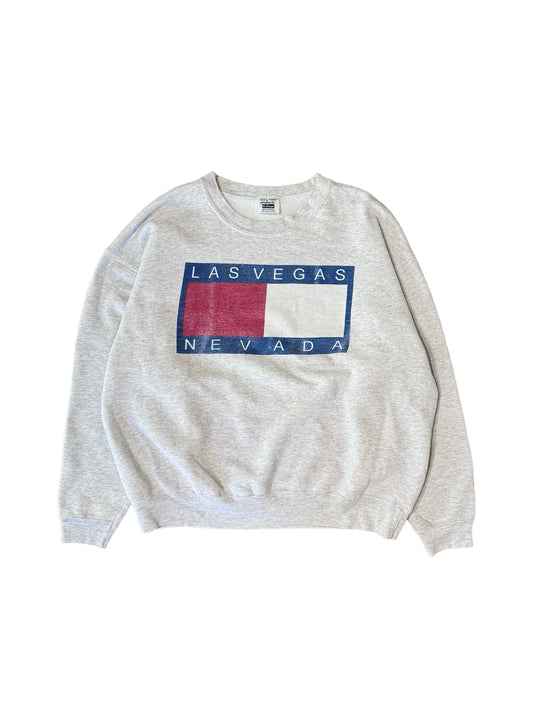 (SUP-059) LAS VEGAS SWEAT - MADE IN U.S.A. - ASH.GREY (XL)