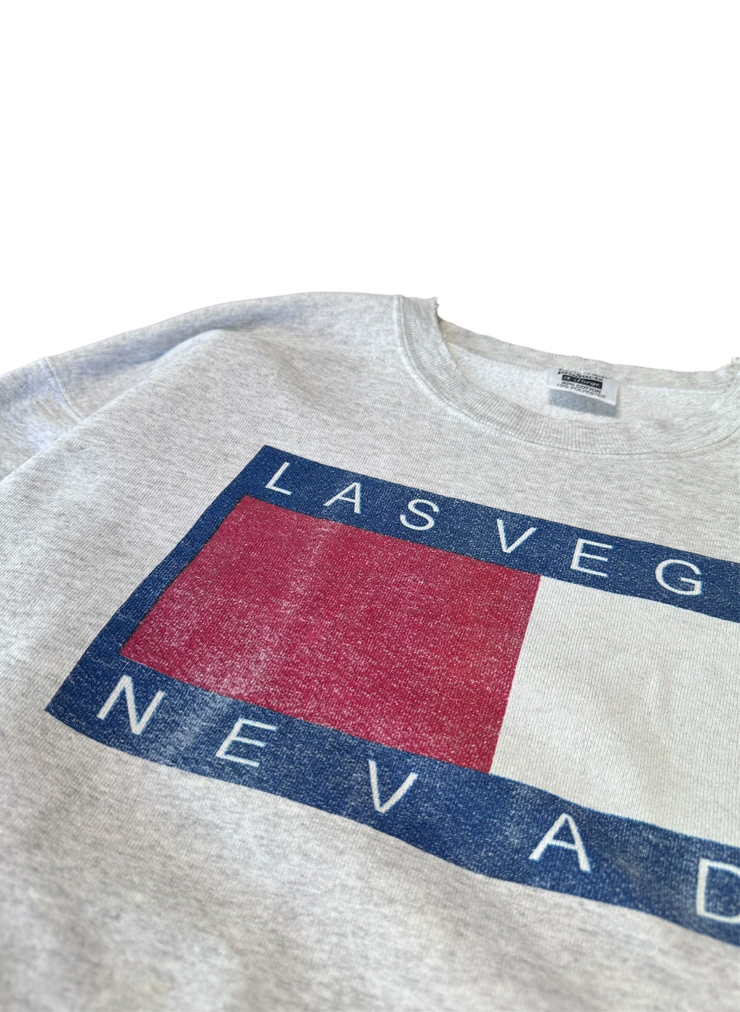 (SUP-059) LAS VEGAS SWEAT - MADE IN U.S.A. - ASH.GREY (XL)