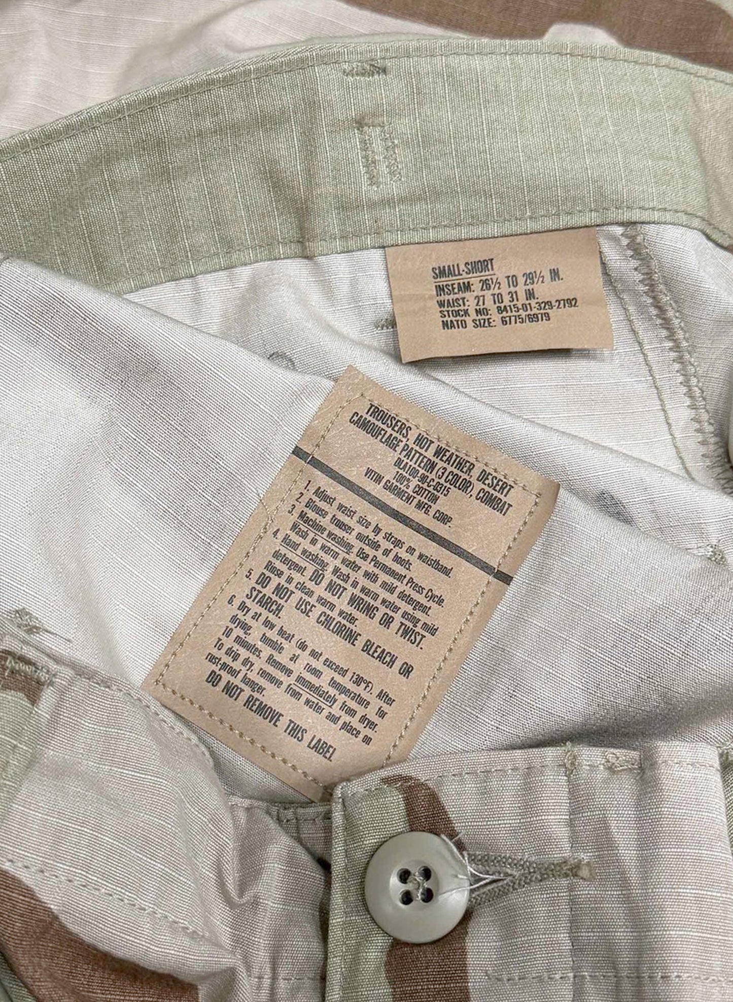 DEADSTOCK DESERT CAMO CARGO PANTS (SUP-081)