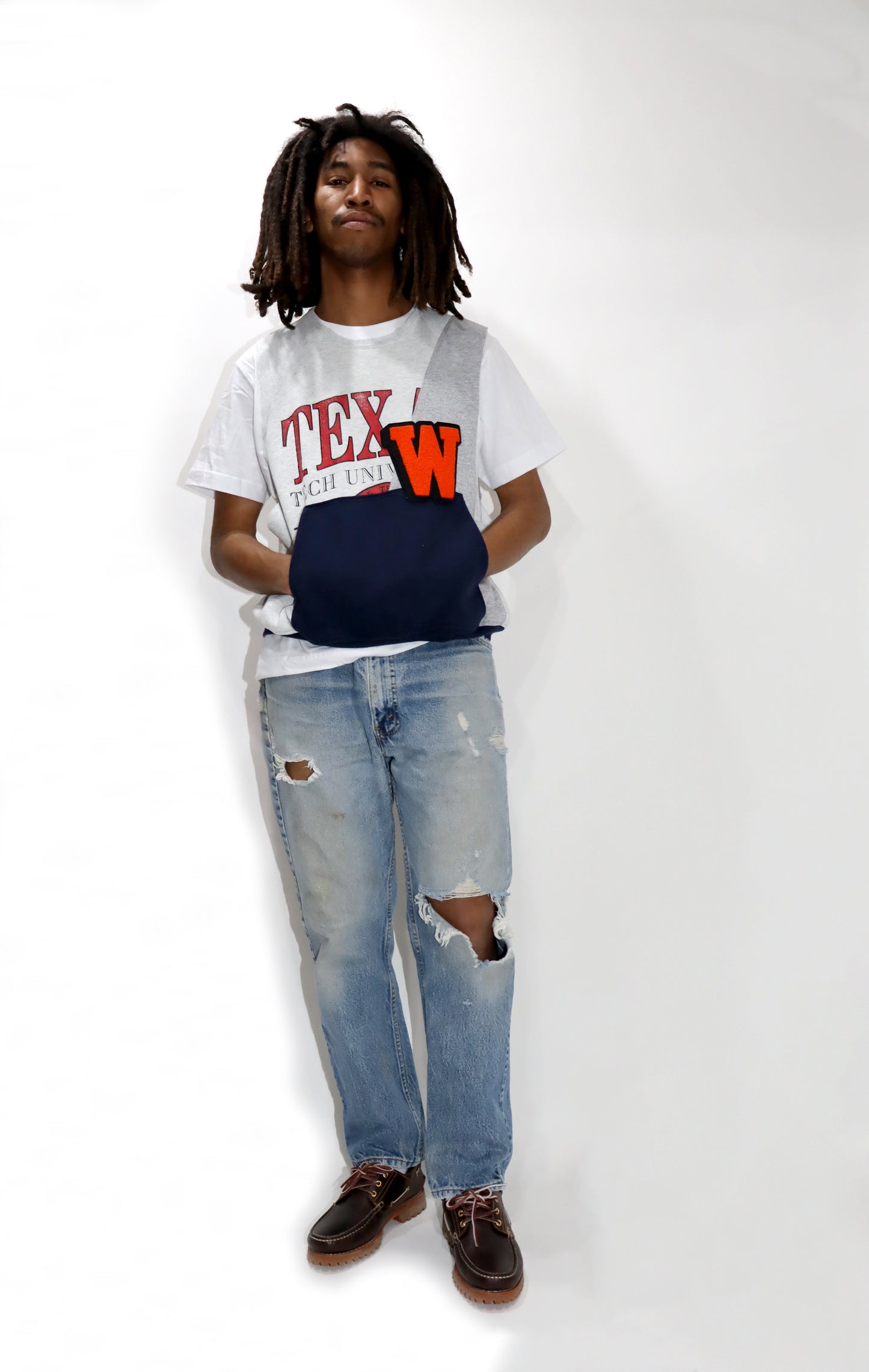 WOODBLOCK x Ichiryu made W PATCHED CUSTOMIZED SWEAT VEST L (WB-25SS-002)