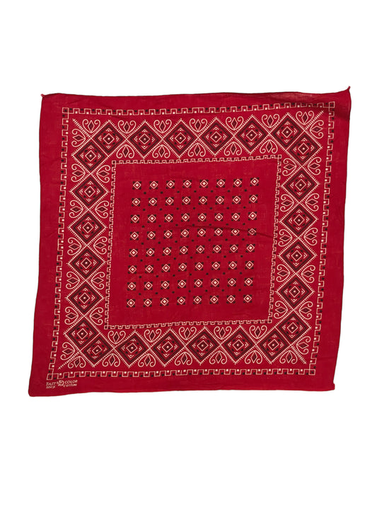 (UD-146) 60's VINTAGE BANDANA ELEPHANT BRAND RED