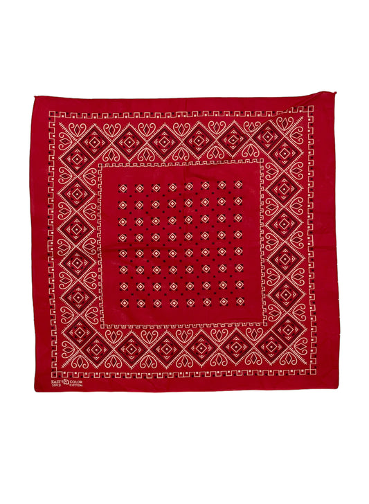 (UD-148) 60's VINTAGE BANDANA ELEPHANT BRAND RED