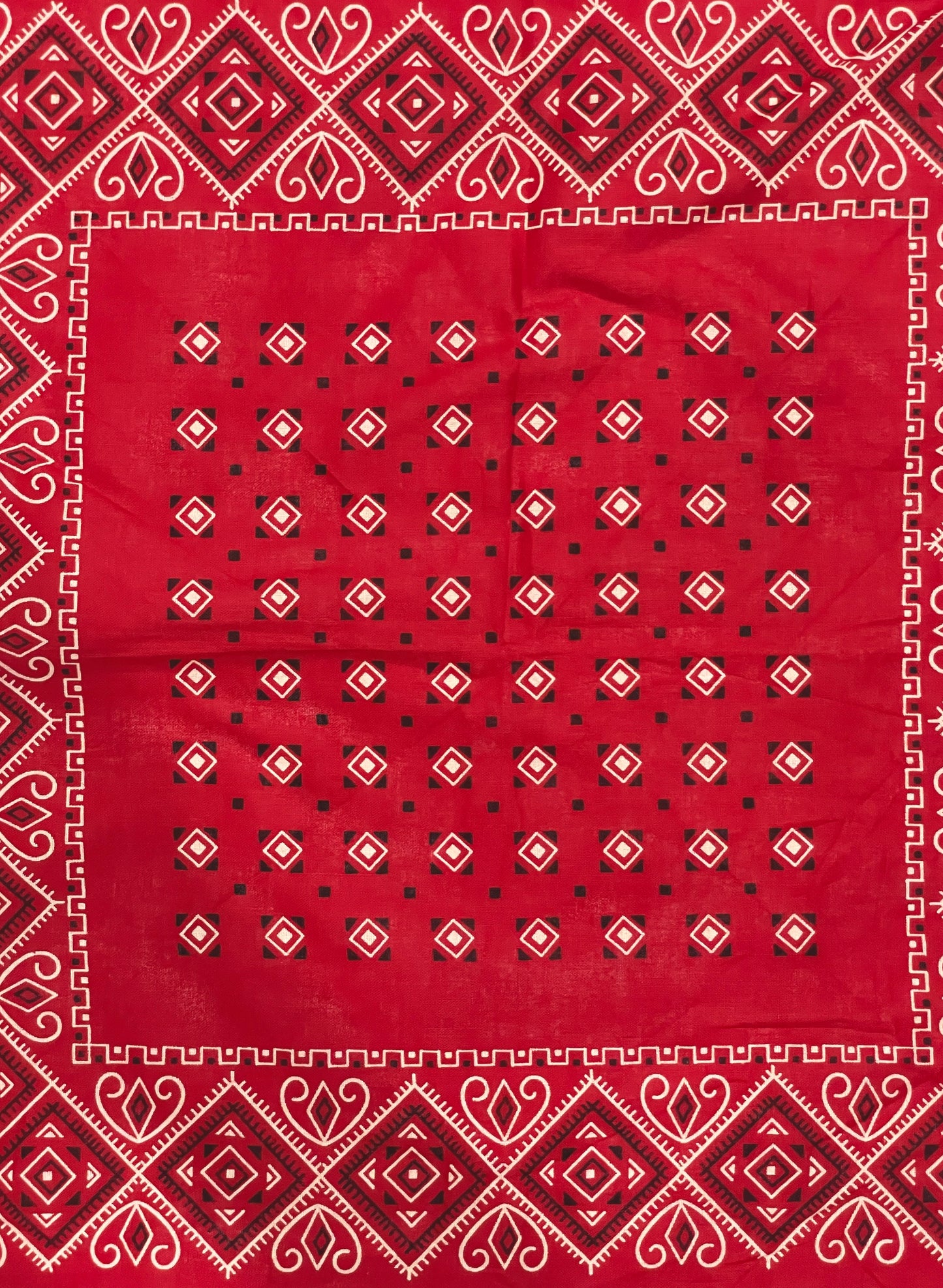 (UD-148) 60's VINTAGE BANDANA ELEPHANT BRAND RED