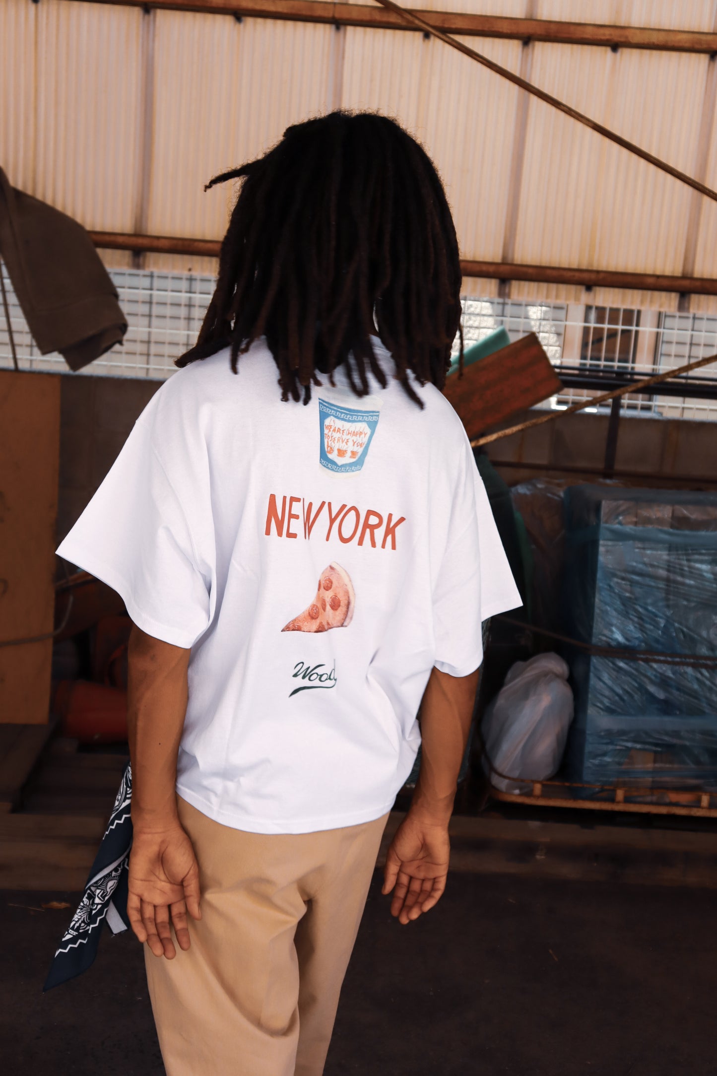 WOODBLOCK x TSUYOSHI YAMANAKA NEW YORK T-SHIRT A WHITE (WB-25SS-022)