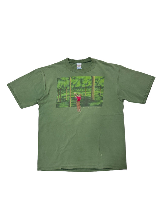 (SUP-172) GOLF SWING EMBROIDERY S/S TEE - MADE IN U.S.A. (L)