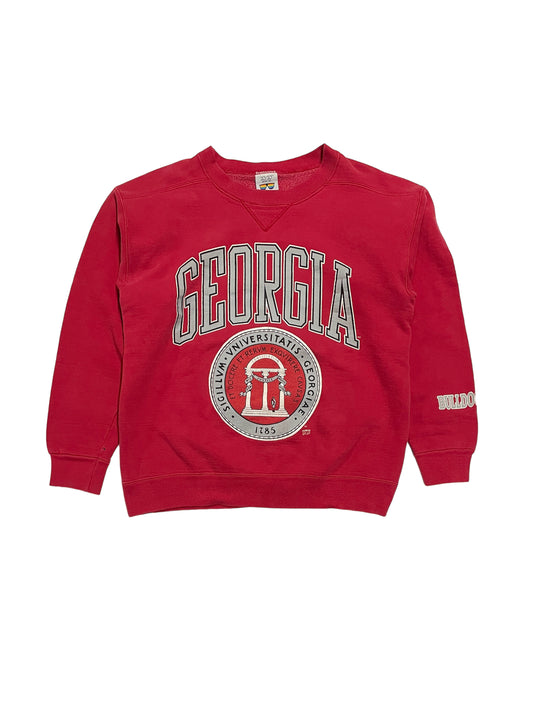 (UD-194) 20/20 SPORT.INC. GEORGIA BULLDOGS CREW NECK SWEAT 90's USA