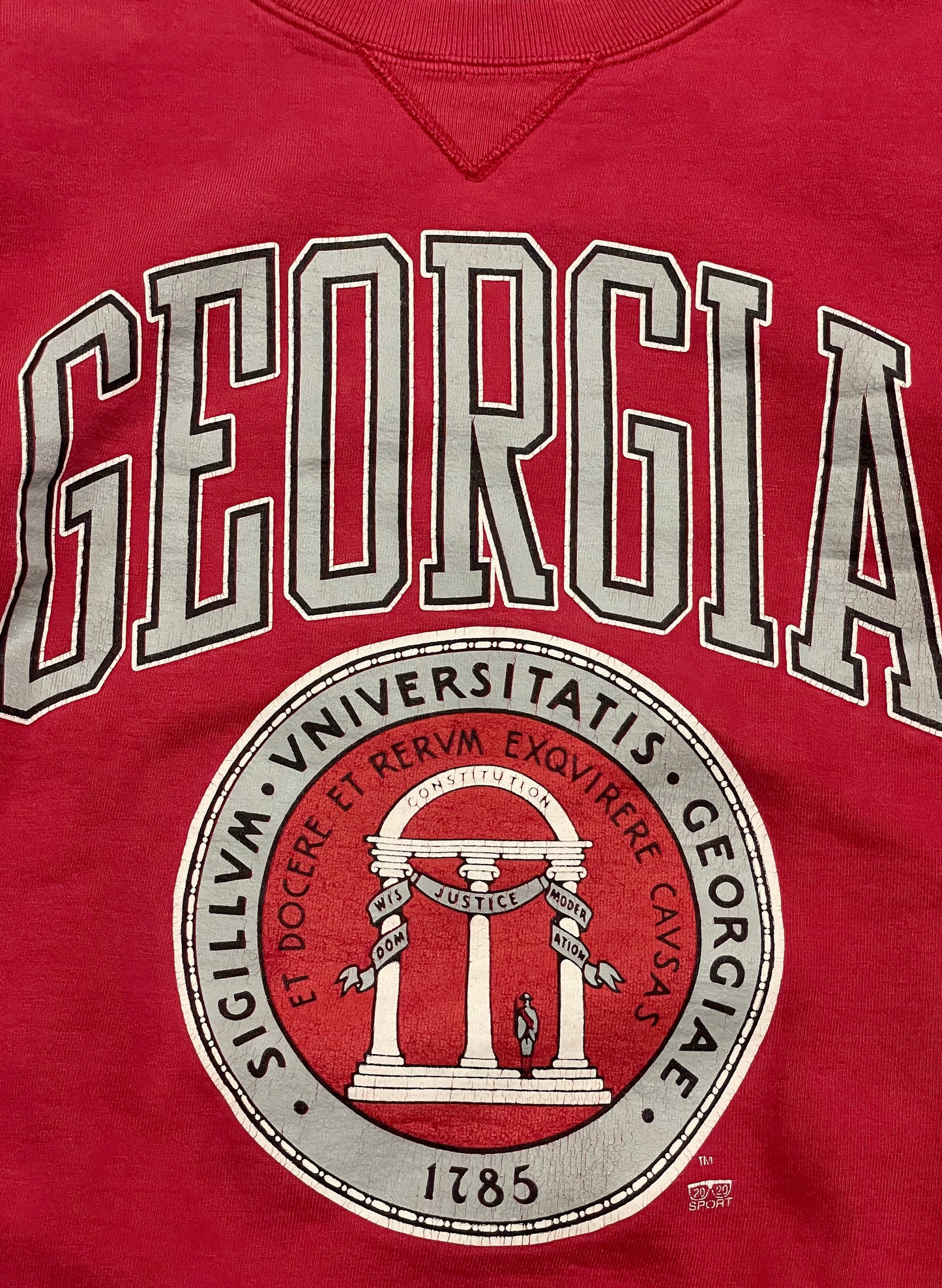 (UD-194) 20/20 SPORT.INC. GEORGIA BULLDOGS CREW NECK SWEAT 90's USA