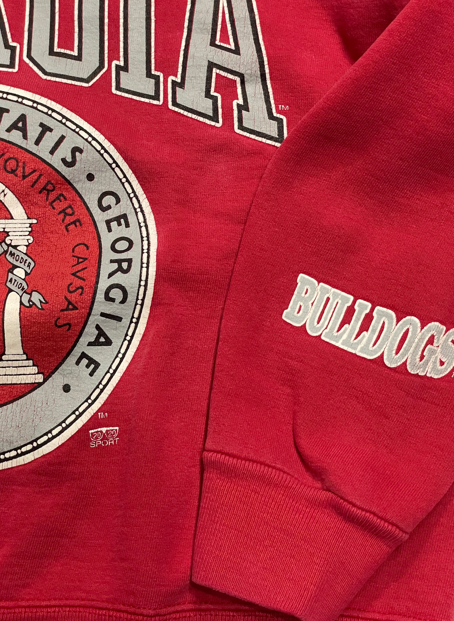 (UD-194) 20/20 SPORT.INC. GEORGIA BULLDOGS CREW NECK SWEAT 90's USA