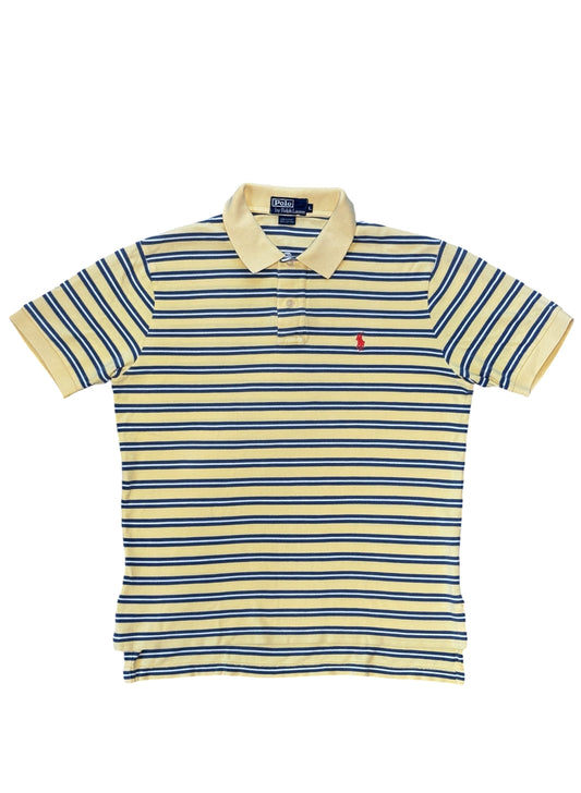 (SUP-701) Polo Ralph Lauren BORDER POLO SHIRT - YELLOW/BLUE/WHITE