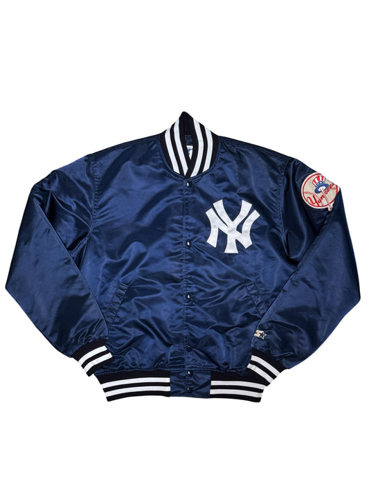 (SUP-872) STARTER NEW YORK YANKEES NYLON STADIUM JACKET - L - MADE IN U.S.A.