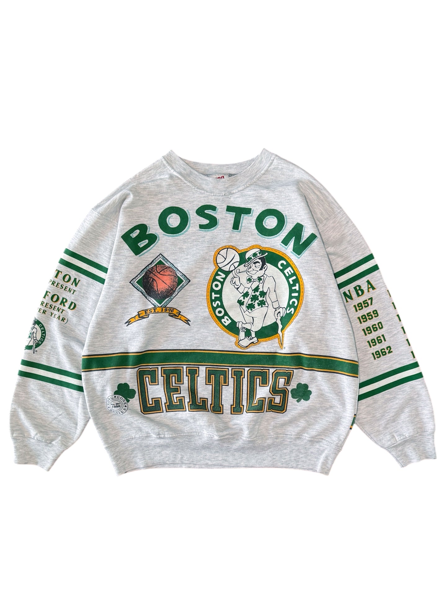 (SUP-288) NBA BOSTON CELTICS CREW SWEAT - MADE IN U.S.A. (XL)