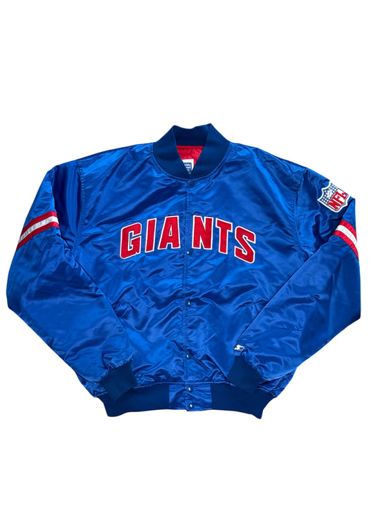(SUP-784) STARTER NEW YORK GIANTS NYLON STADIUM JACKET - XXL - MADE IN U.S.A.