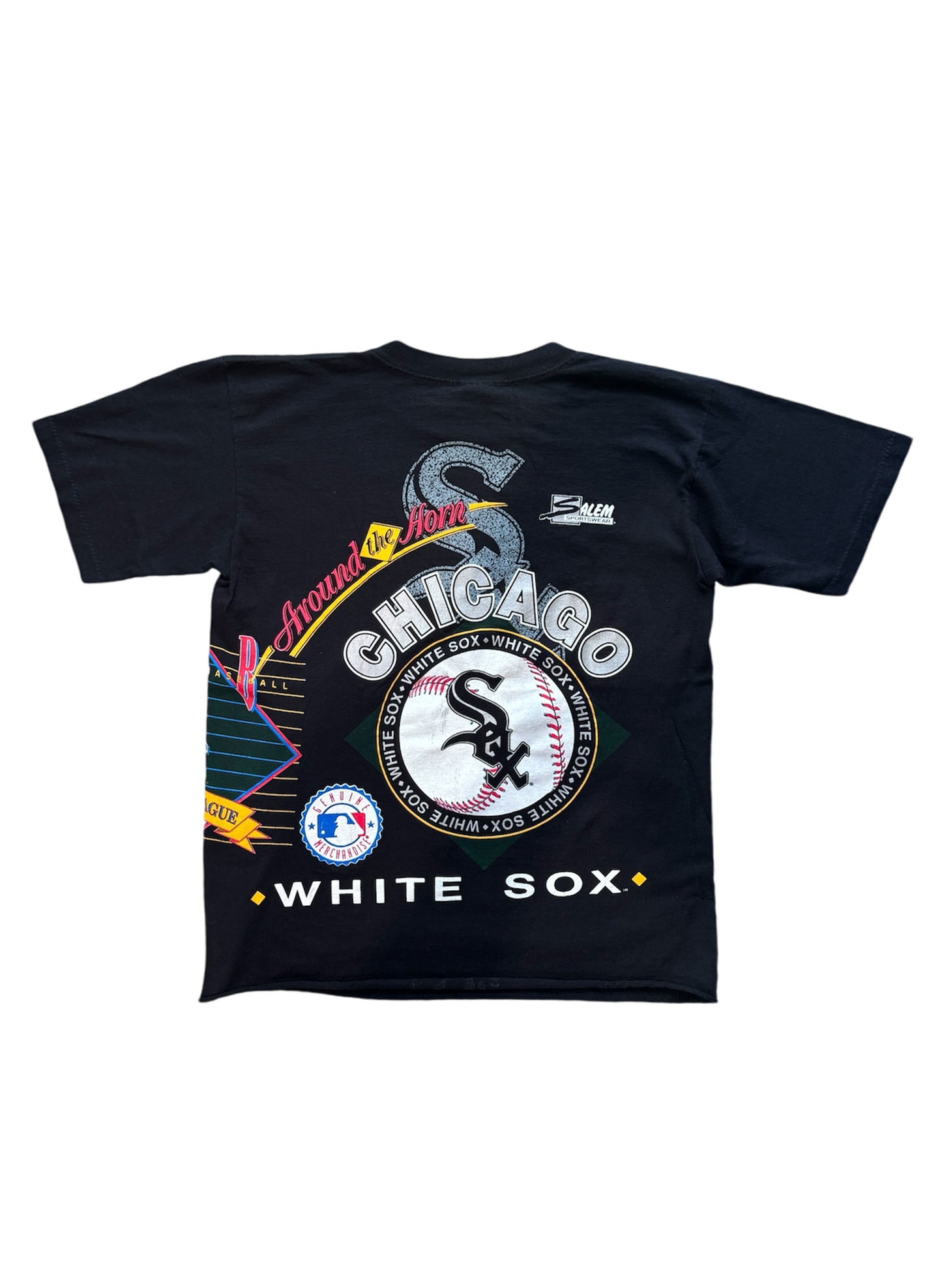 (SUP-203) CHICAGO WHITE SOX "CUT OFF" TEE - MADE IN U.S.A. (L)