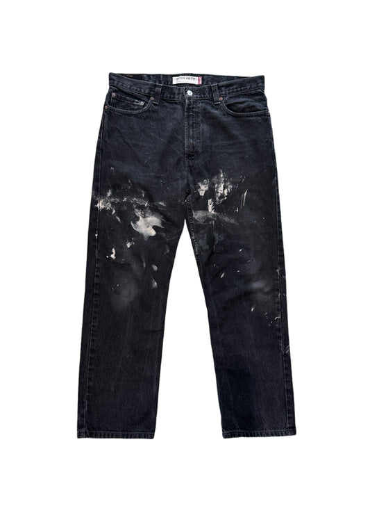 (SUP-206) LEVI'S 505 BLACK "PAINT" - MADE IN MEXICO