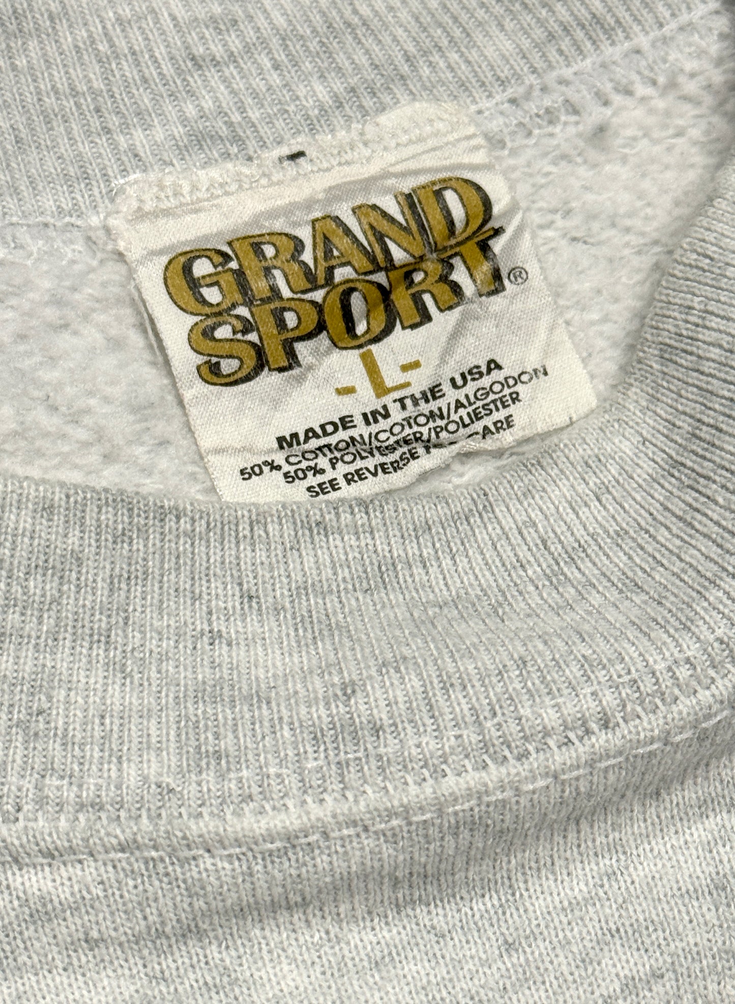 (UD-216) GRAND SPORT NOTRE DAME CREW NECK 90's- MADE IN U.S.A.