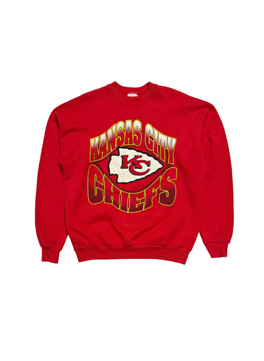 (UD-217) 1995 KANSAS CITY CHIEFS CREW NECK- MADE IN U.S.A.