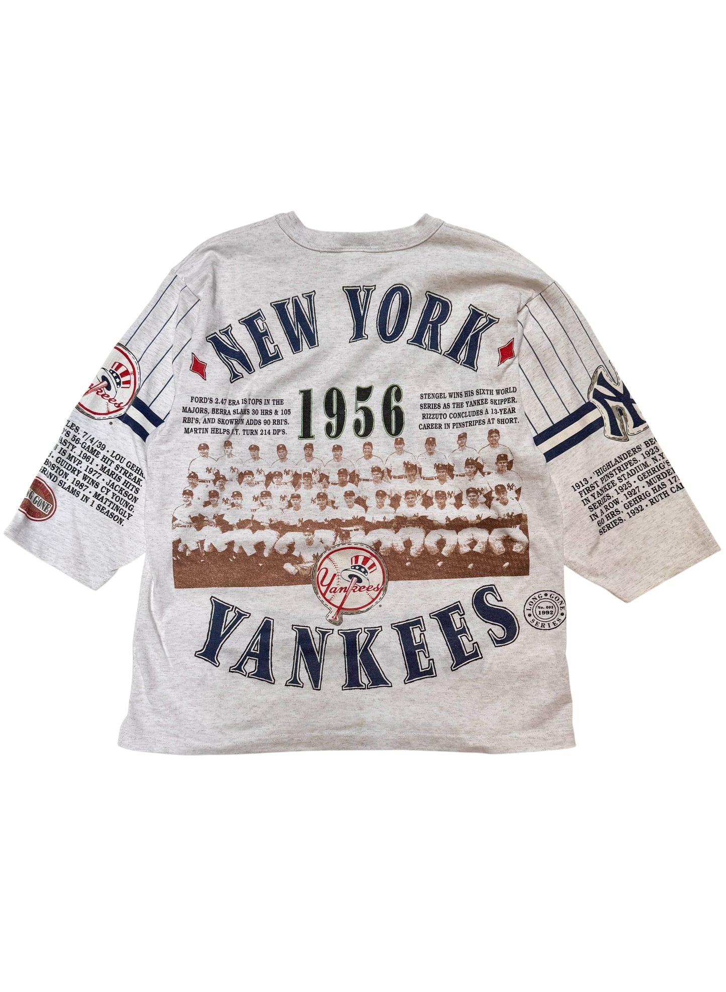 (UD-230) LONG GONE 1956 NY YANKEES 3/4 SLEEVE - MADE IN U.S.A.