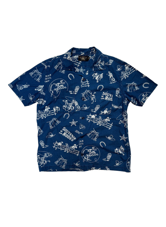 (UD-232) RRL S/S OPEN COLLAR SHIRT