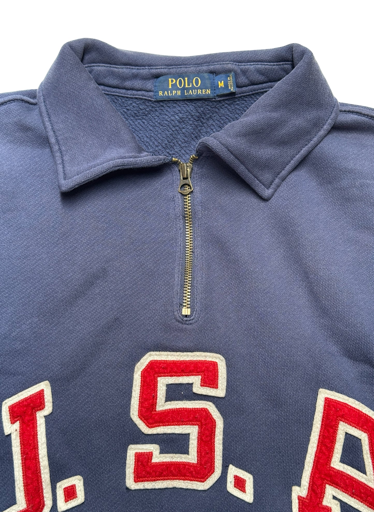 (UD-235) POLO RALPH LAUREN H.ZIP USA SWEAT