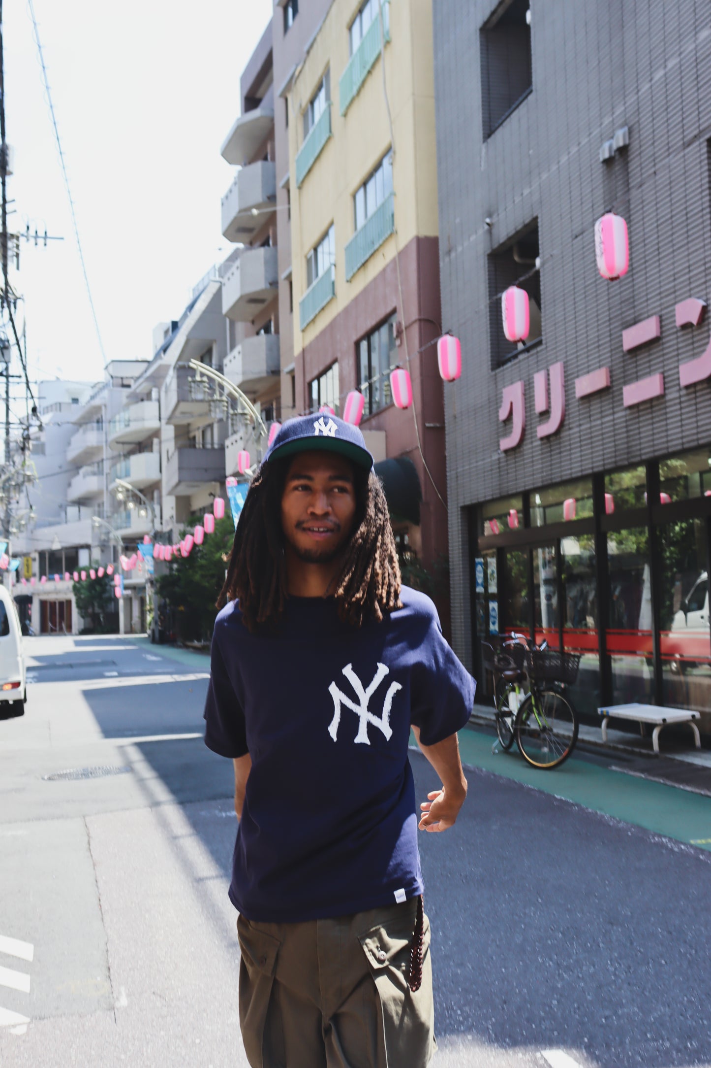 WOODBLOCK x TSUYOSHI YAMANAKA NEW YORK T-SHIRT A NAVY (WB-25SS-022)