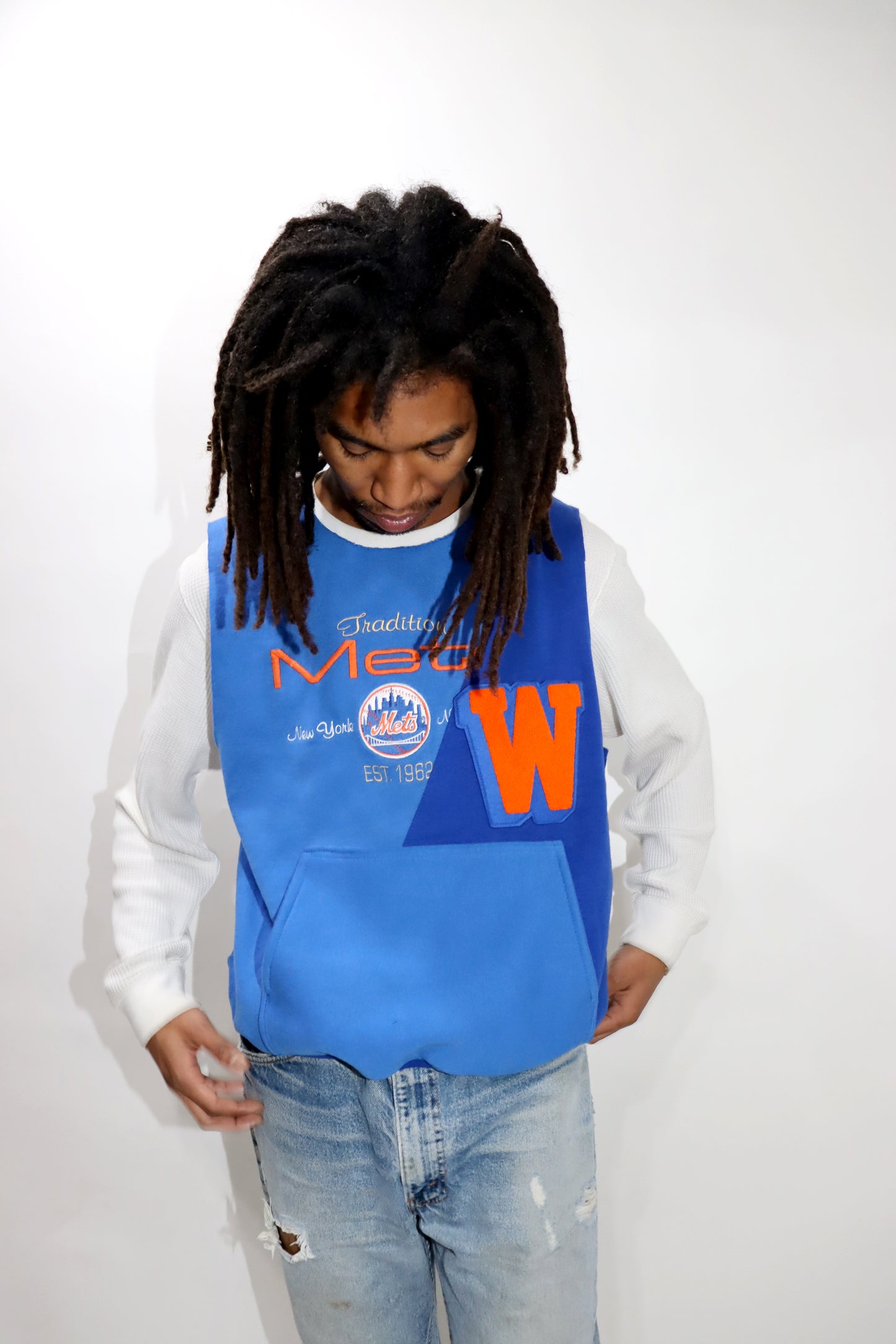 WOODBLOCK x Ichiryu made W PATCHED CUSTOMIZED SWEAT VEST C (WB-25SS-002)