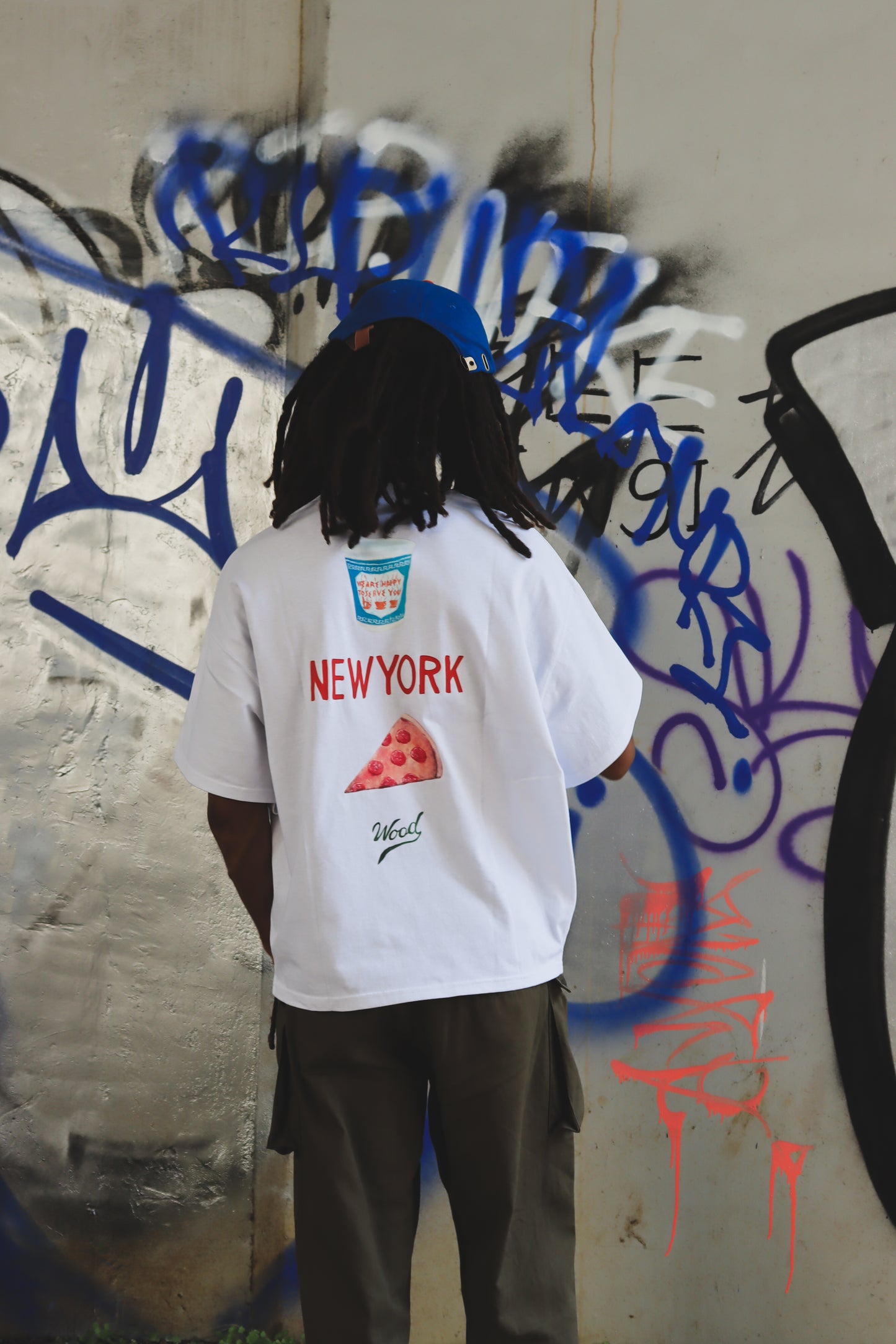 WOODBLOCK x TSUYOSHI YAMANAKA NEW YORK T-SHIRT B WHITE (WB-25SS-022)