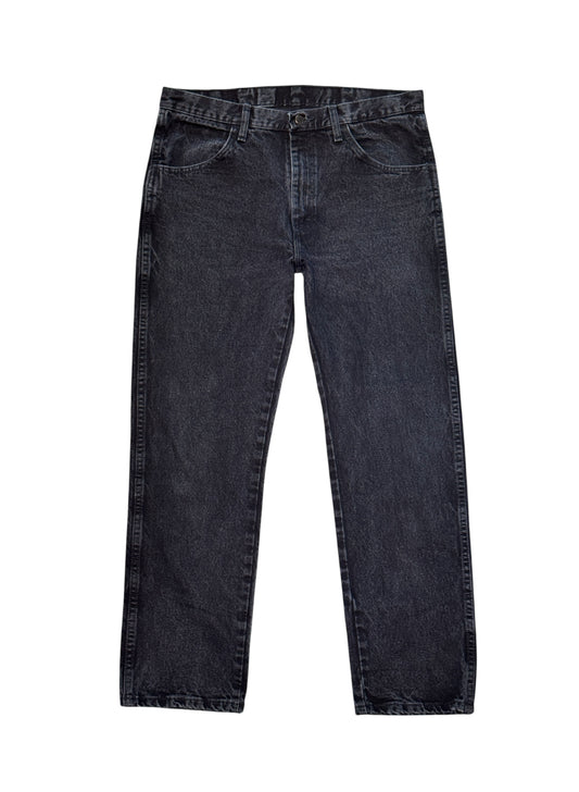 (SUP-491) RUSTLER BLACK DENIM - W34 x L30 - MADE IN MEXICO