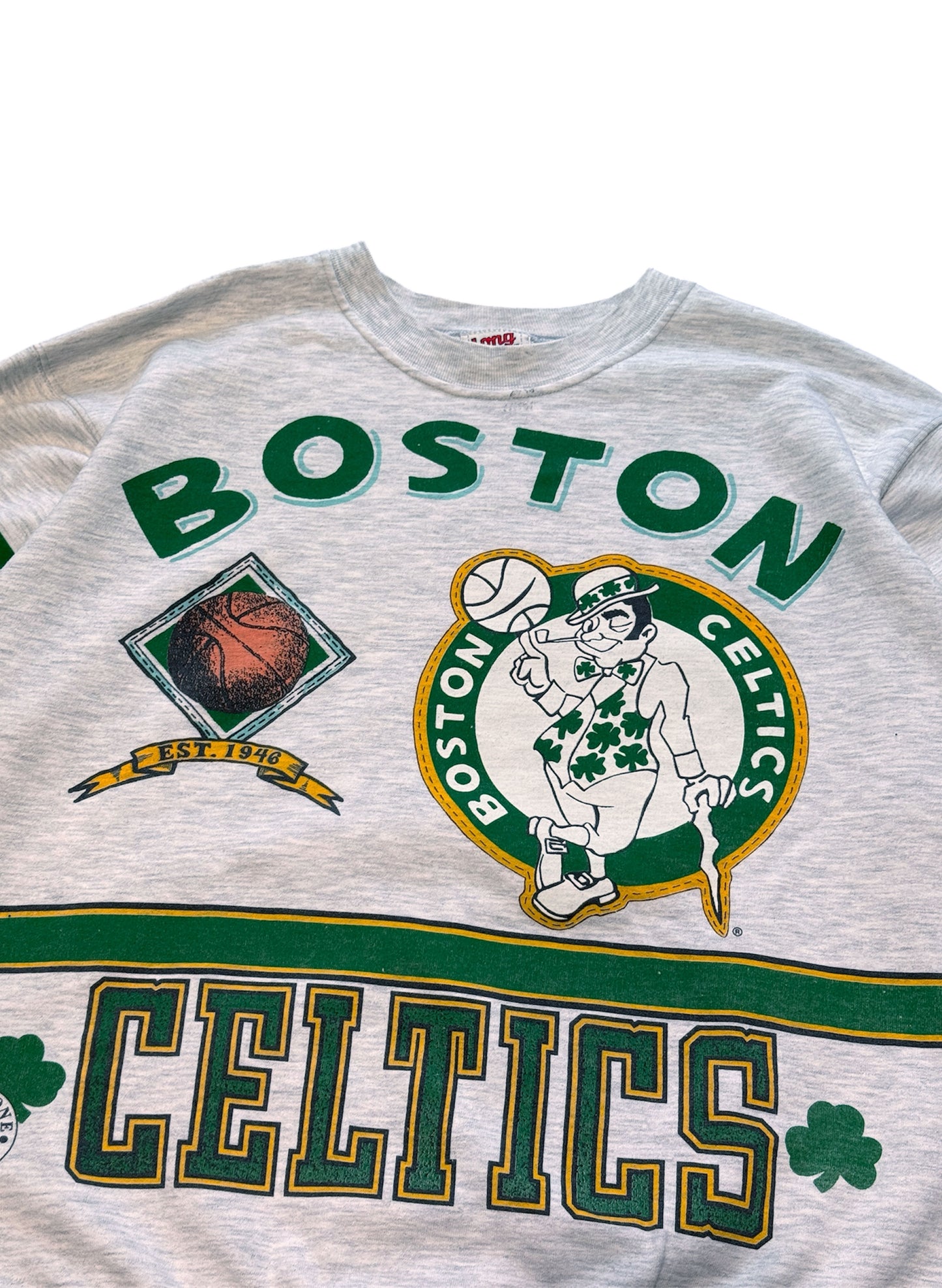(SUP-288) NBA BOSTON CELTICS CREW SWEAT - MADE IN U.S.A. (XL)