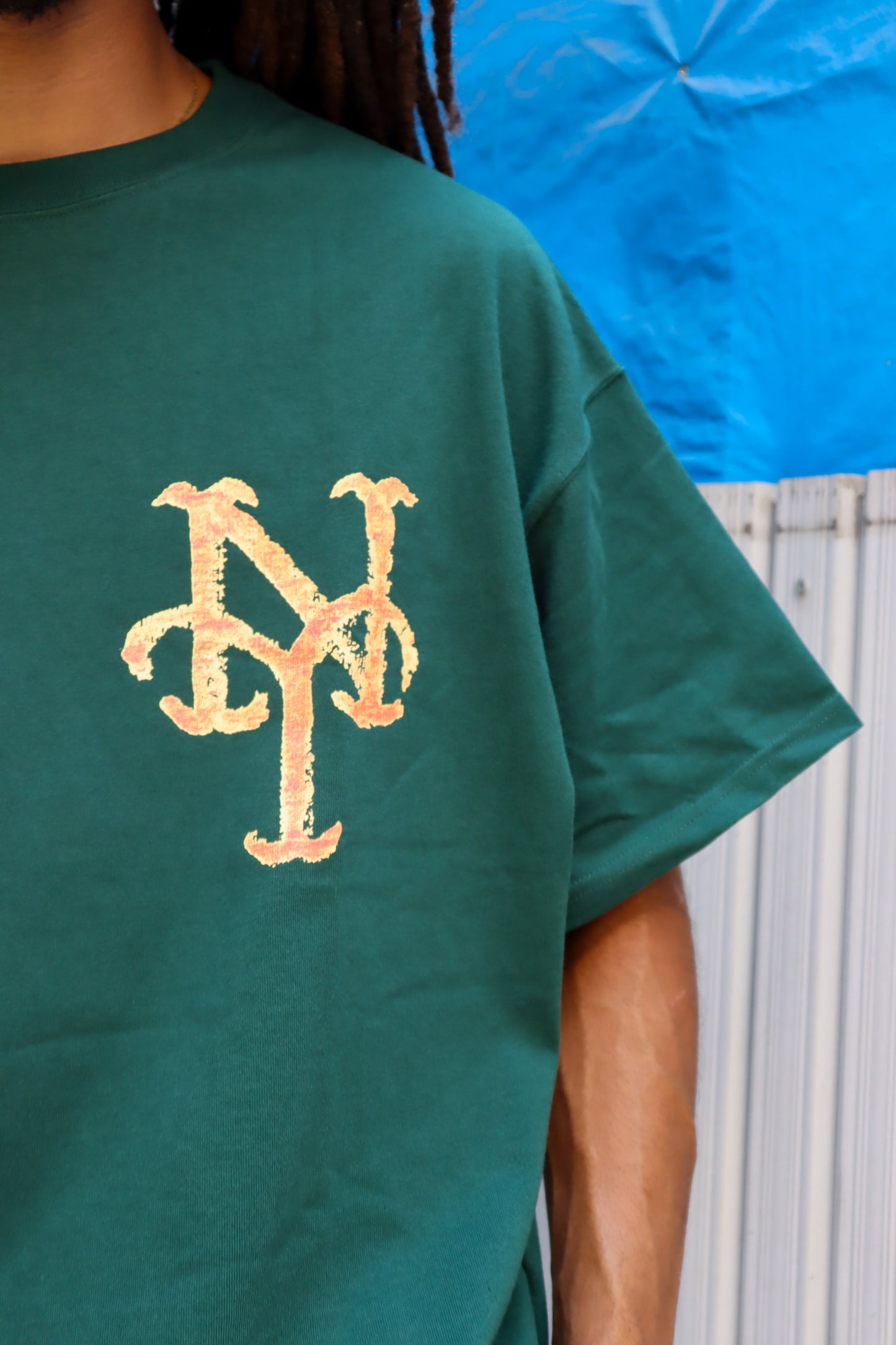 WOODBLOCK x TSUYOSHI YAMANAKA NEW YORK T-SHIRT B GREEN (WB-25SS-022)