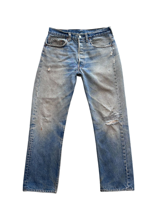 (SUP-262) LEVI'S 80s 501 "Repair" DENIM - MADE IN U.S.A. (w33)