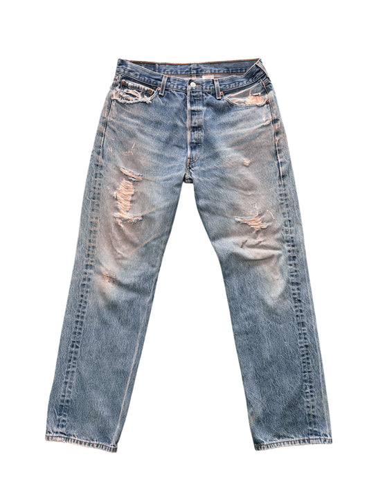 (SUP-274) LEVI'S 501 "DAMAGE" DENIM - MADE IN MEXICO