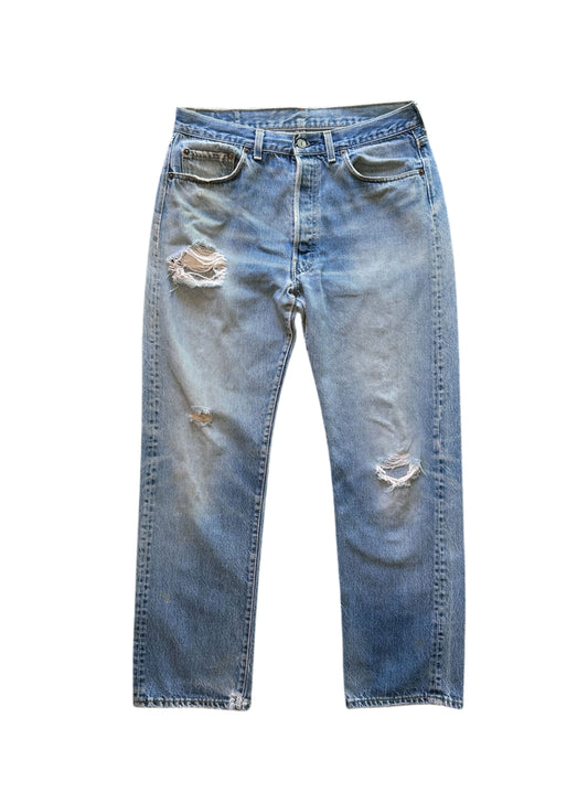 (SUP-238) LEVI'S 80s 501 "DAMAGE" DENIM - MADE IN U.S.A.