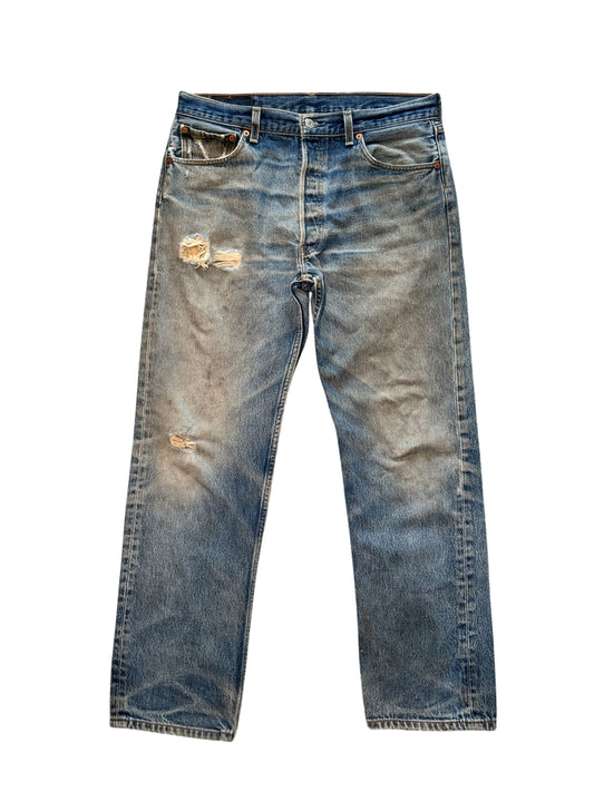(SUP-329) LEVI'S 501 "DAMAGE" MADE IN MEXICO (w35)