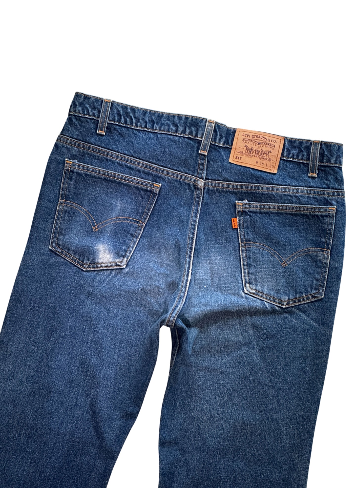 (SUP-782) 90s LEVI'S 517 BOOT CUT "ORANGE TAB" - MADE IN U.S.A.