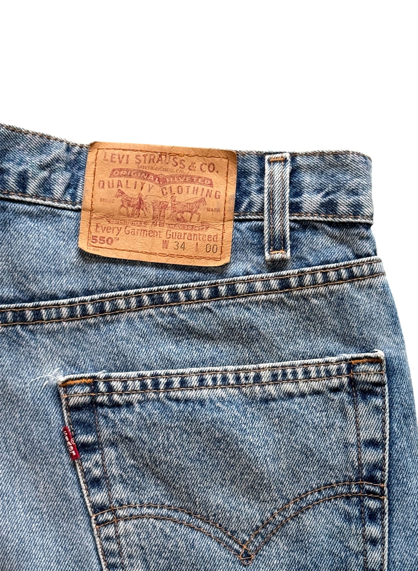 (SUP-391) 90s LEVI'S 550 DENIM SHORTS - MADE IN U.S.A. (w34)