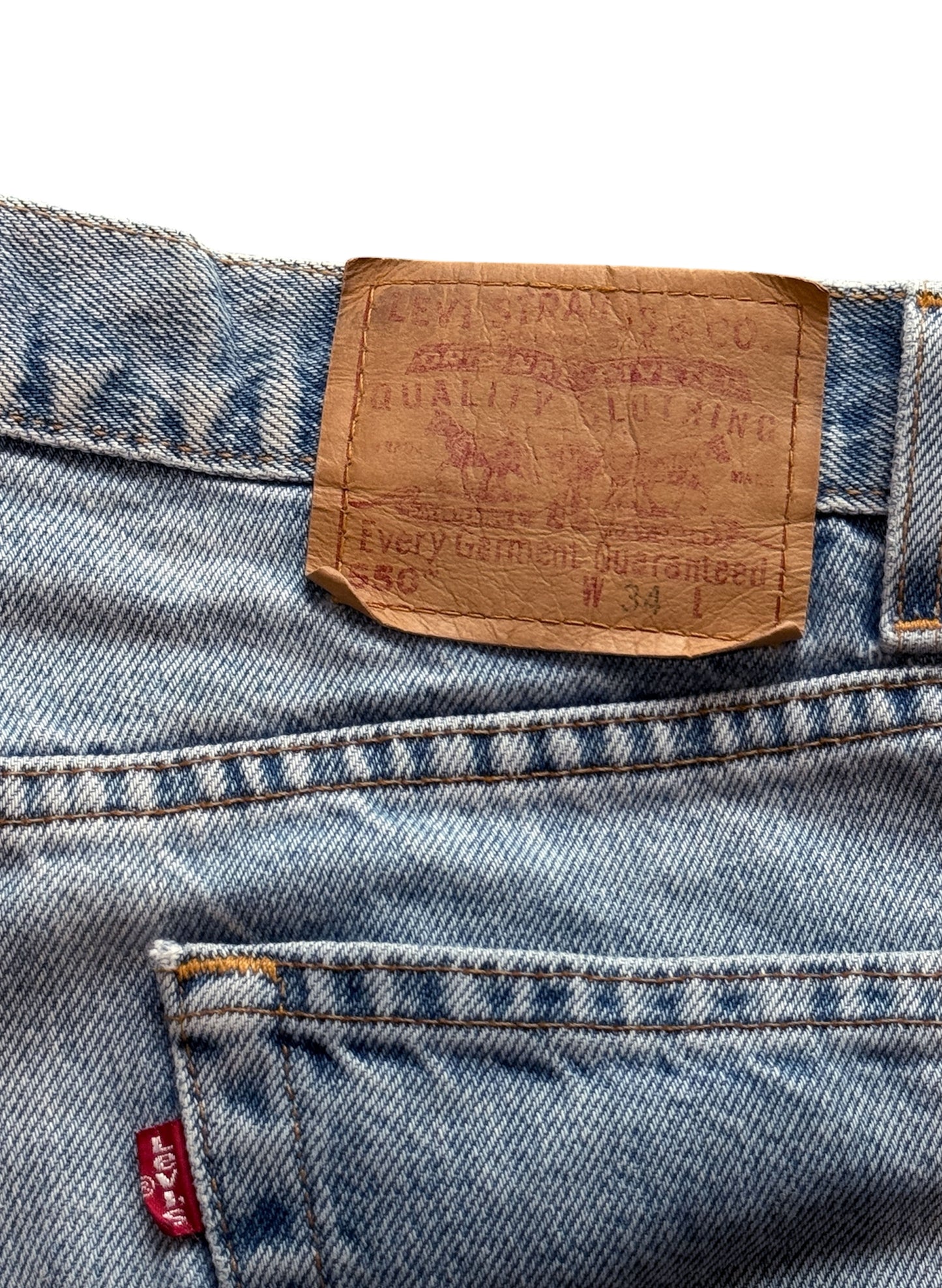 (SUP-392) LEVI'S 550 DENIM SHORTS - MADE IN MEXICO (w34)