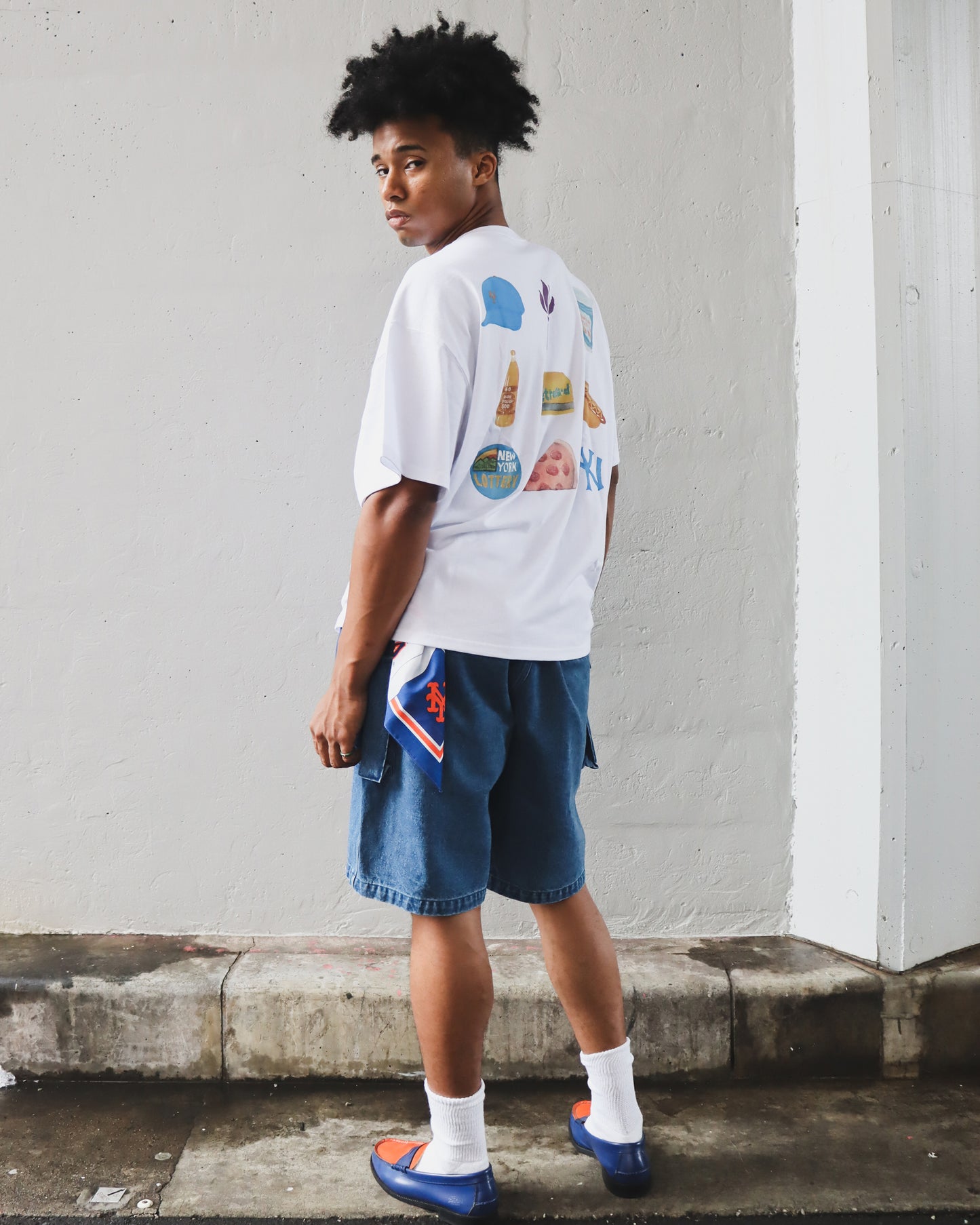 WOODBLOCK x TSUYOSHI YAMANAKA NEW YORK POCKET T-SHIRT WHITE (WB-26SS-024)