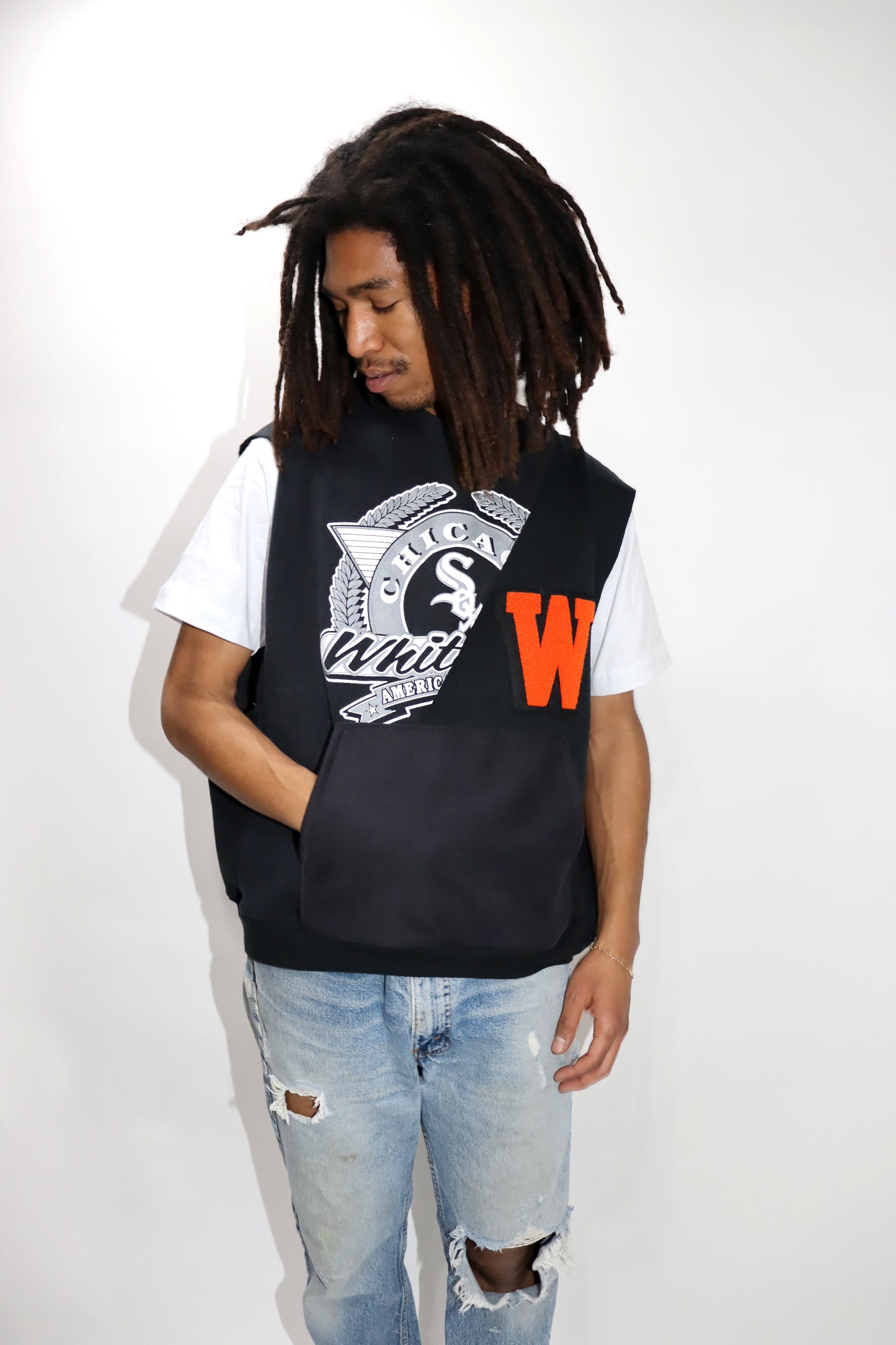 WOODBLOCK x Ichiryu made W PATCHED CUSTOMIZED SWEAT VEST F (WB-25SS-002)