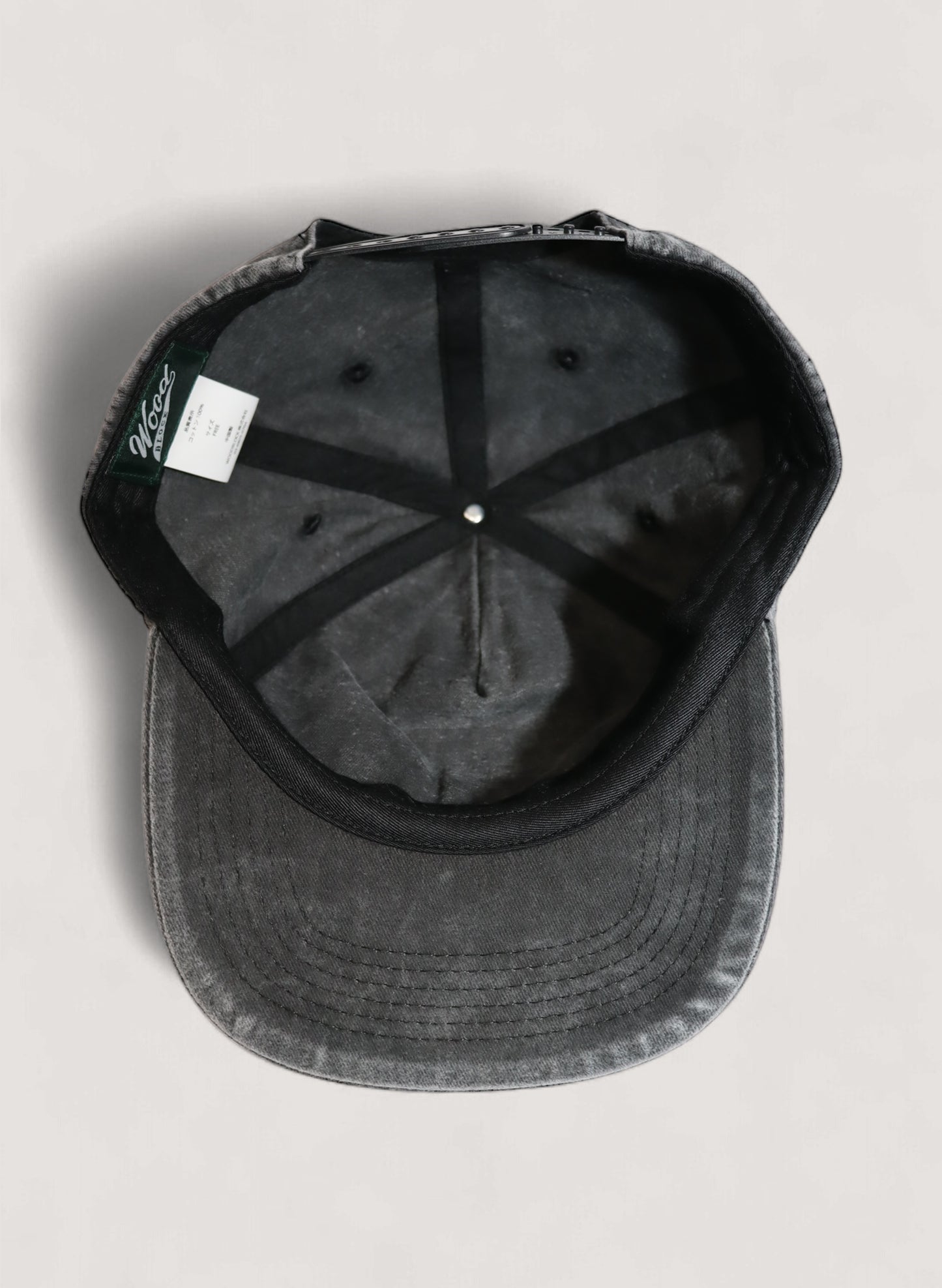 WOODBLOCK x YSM "CONTINUE" SCRIPT LOGO SNAP BACK CAP PIGMENT BLACK (WB-24AW-009)
