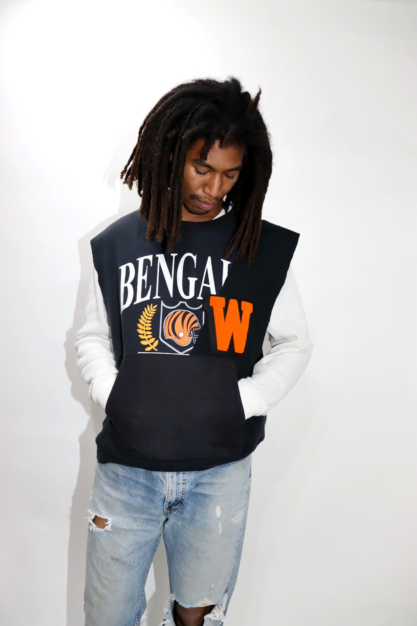 WOODBLOCK x Ichiryu made W PATCHED CUSTOMIZED SWEAT VEST I (WB-25SS-002)