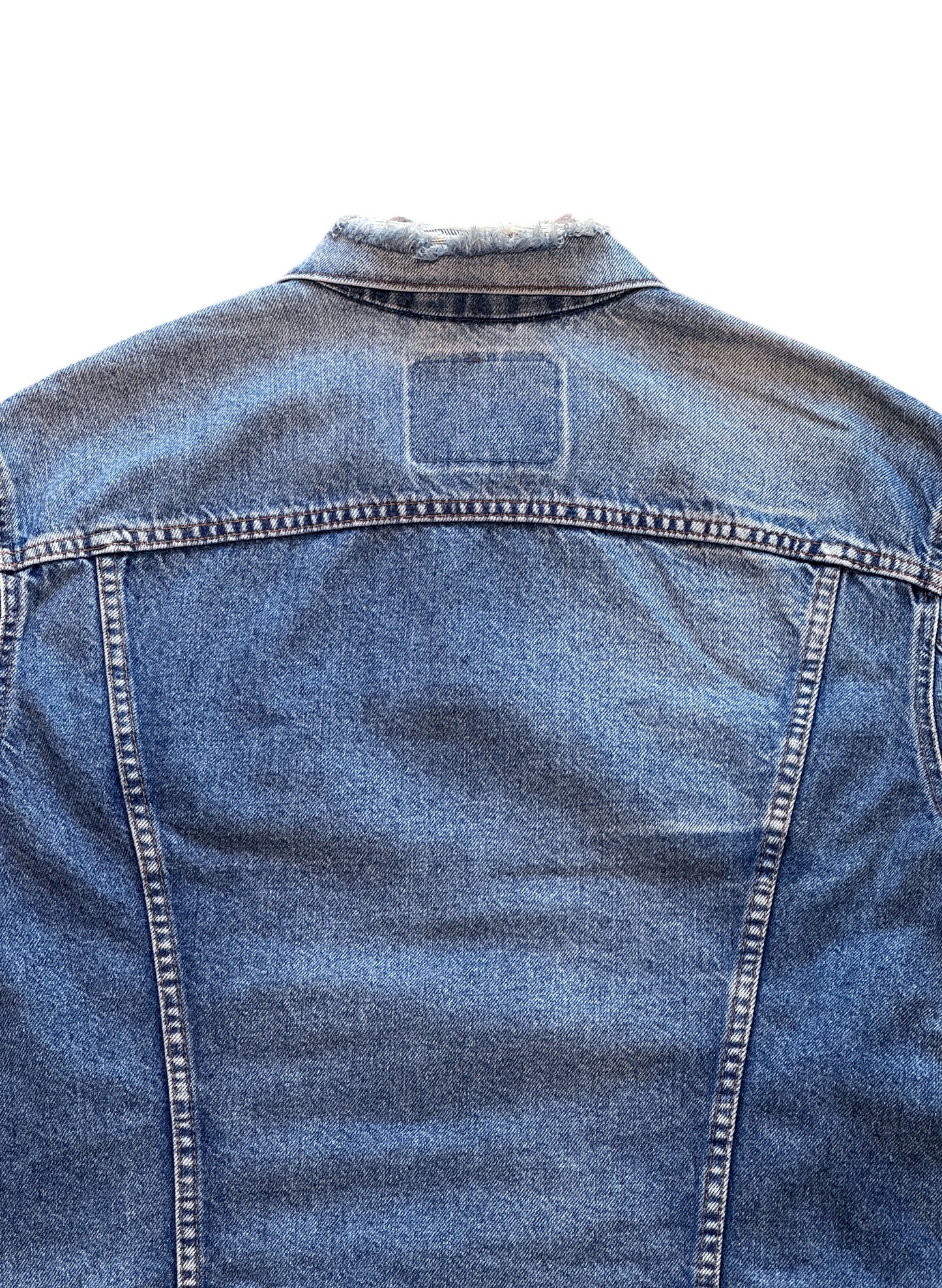 (SUP-609) 90s LEVI'S 70506 0216 "BORO" DENIM JACKET - MADE IN U.S.A.