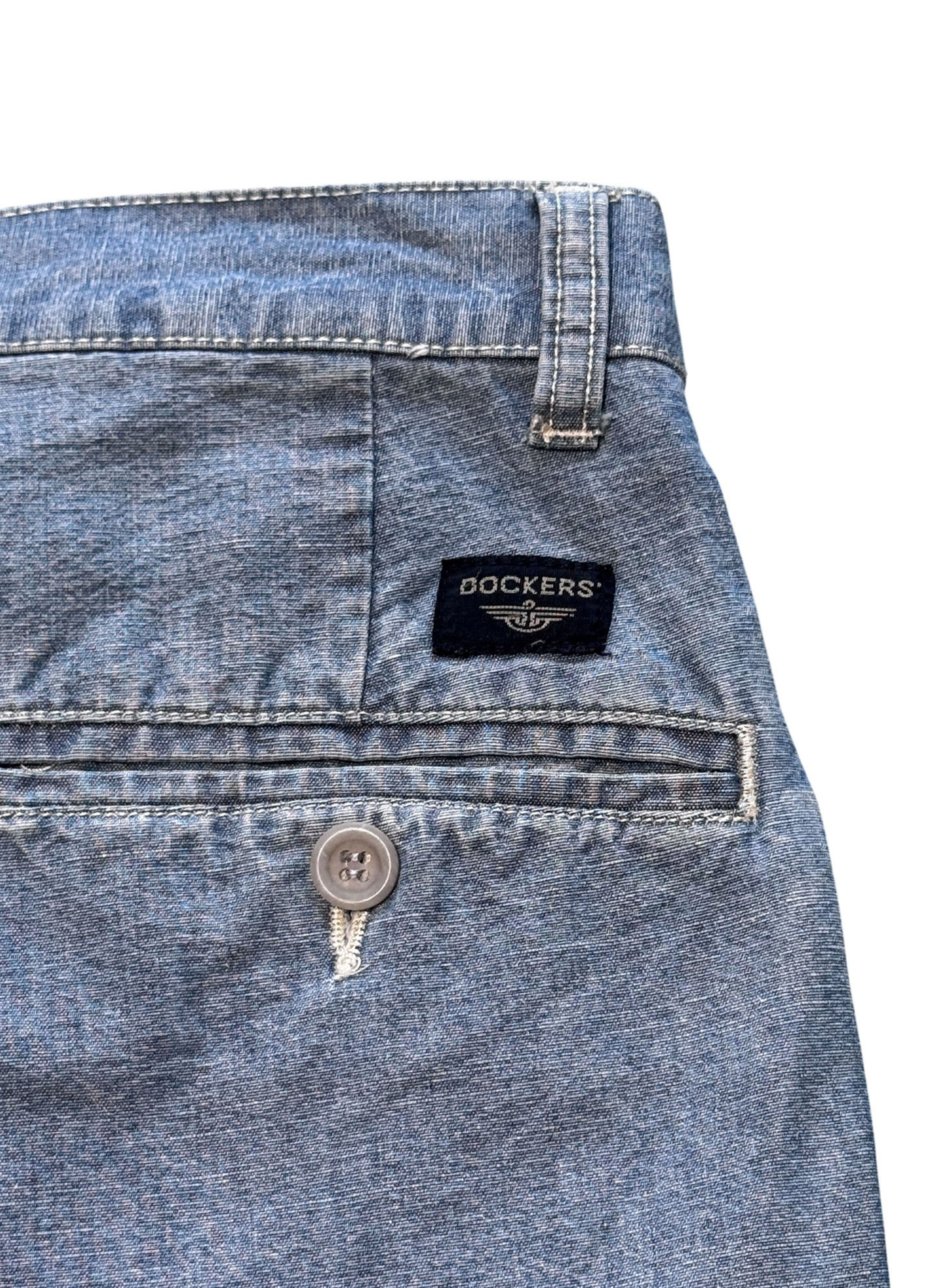 (SUP-726) DOCKERS CHAMBRAY 2TUCK SHORTS