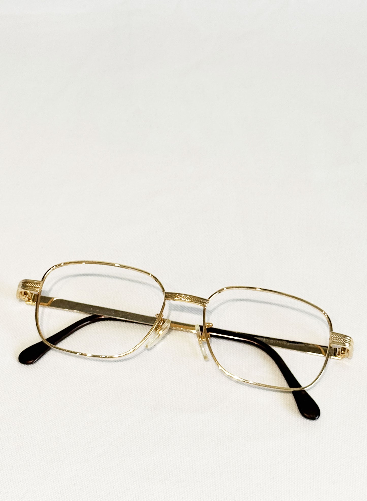 (SUP-419) 90s VINTAGE GOLD FRAME GLASSES Ti-P(レンズなし)