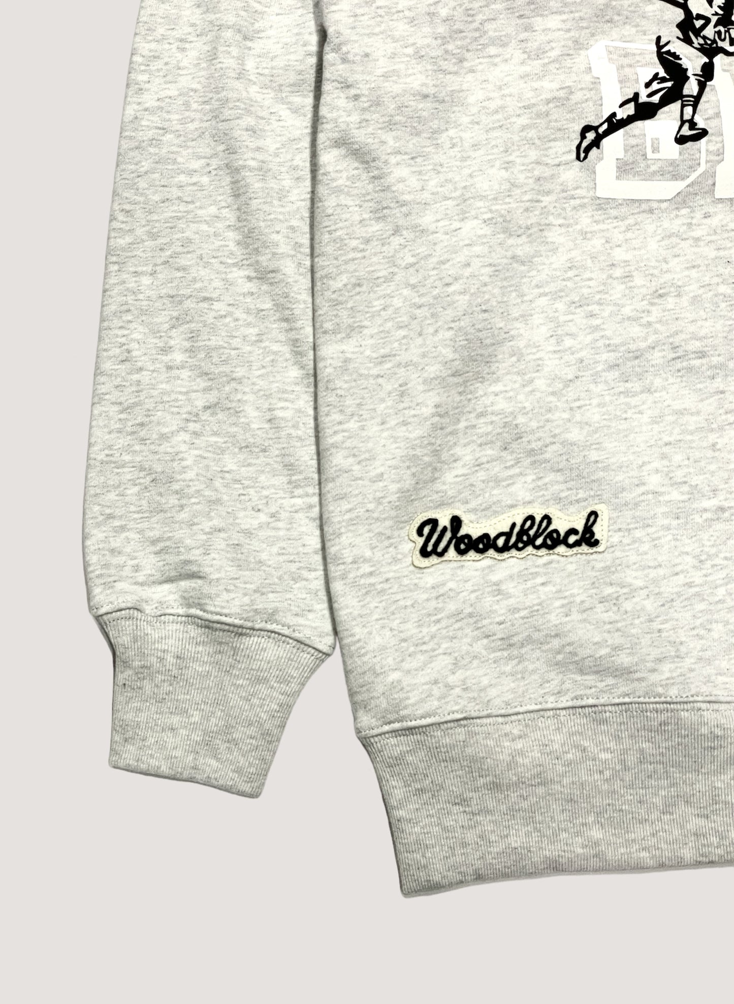 WOODBLOCK W PATCHED CREW NECK ASH GREY(WB-24SS-032)