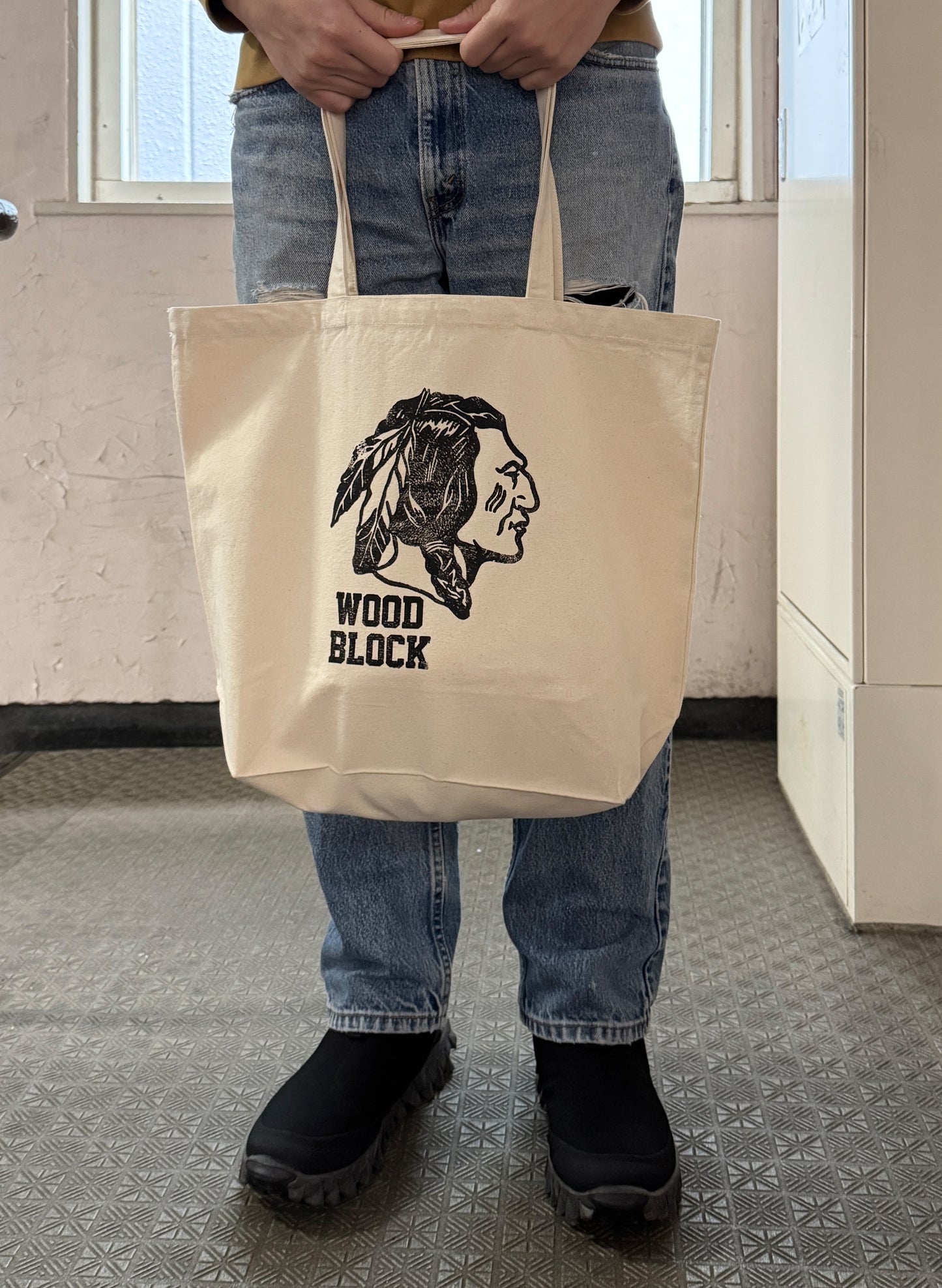 WOODBLOCK SOUVENIR TOTE BAG B (WB-25SS-008)