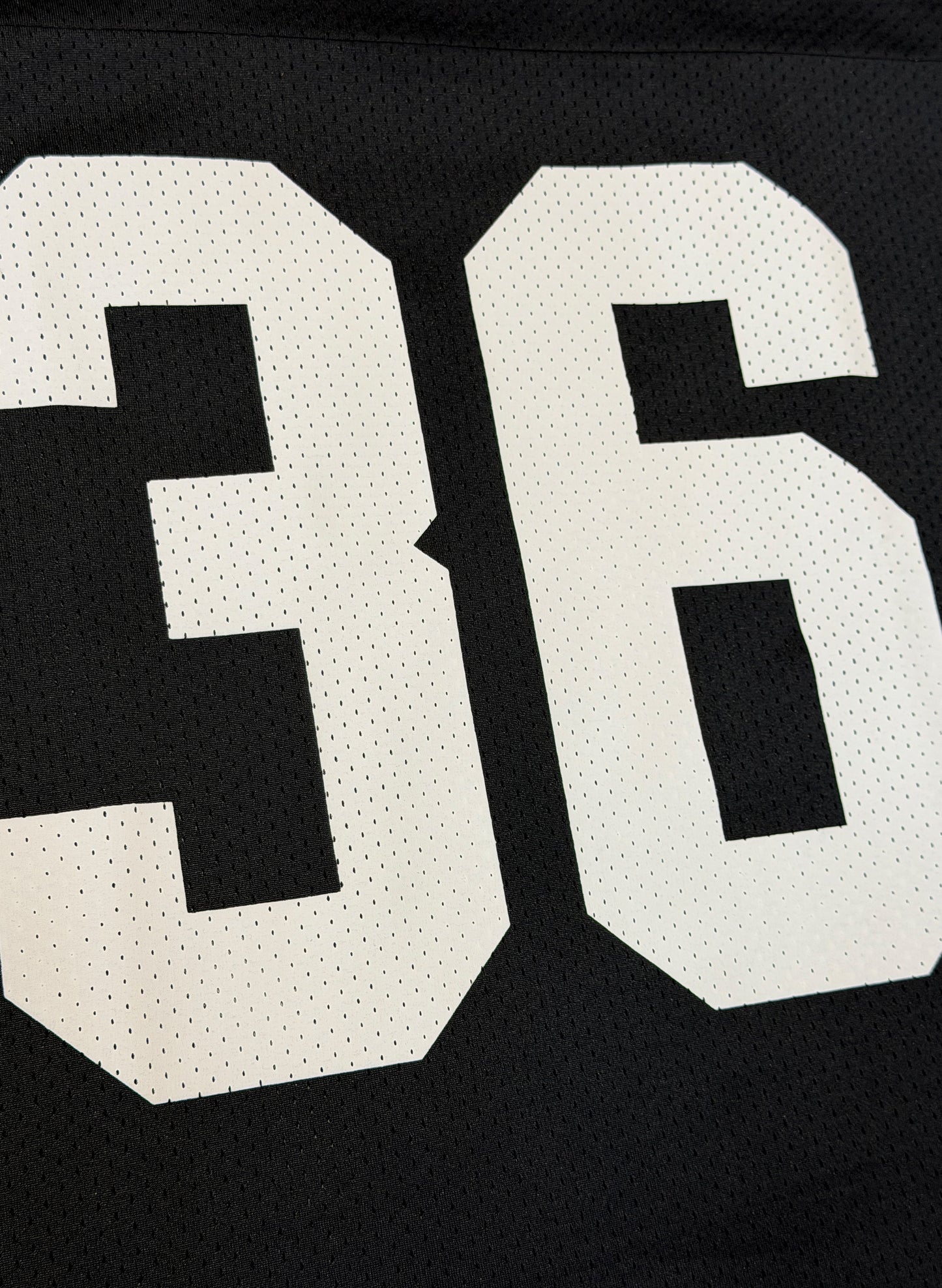 WOODBLOCK 36 S/S CREW NECK MESH FOOTBALL SHIRT BLACK/WHITE (WB-26SS-020)
