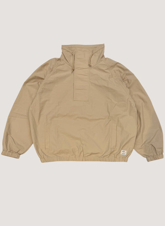 WOODBLOCK COTTON NYLON PULLOVER ANORAK BEIGE (WB-26SS-006)