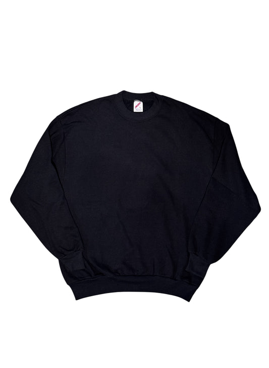 (SUP-869) 90s JERZEES "BLACK" CREW NECK SWEAT - L - MADE IN U.S.A.