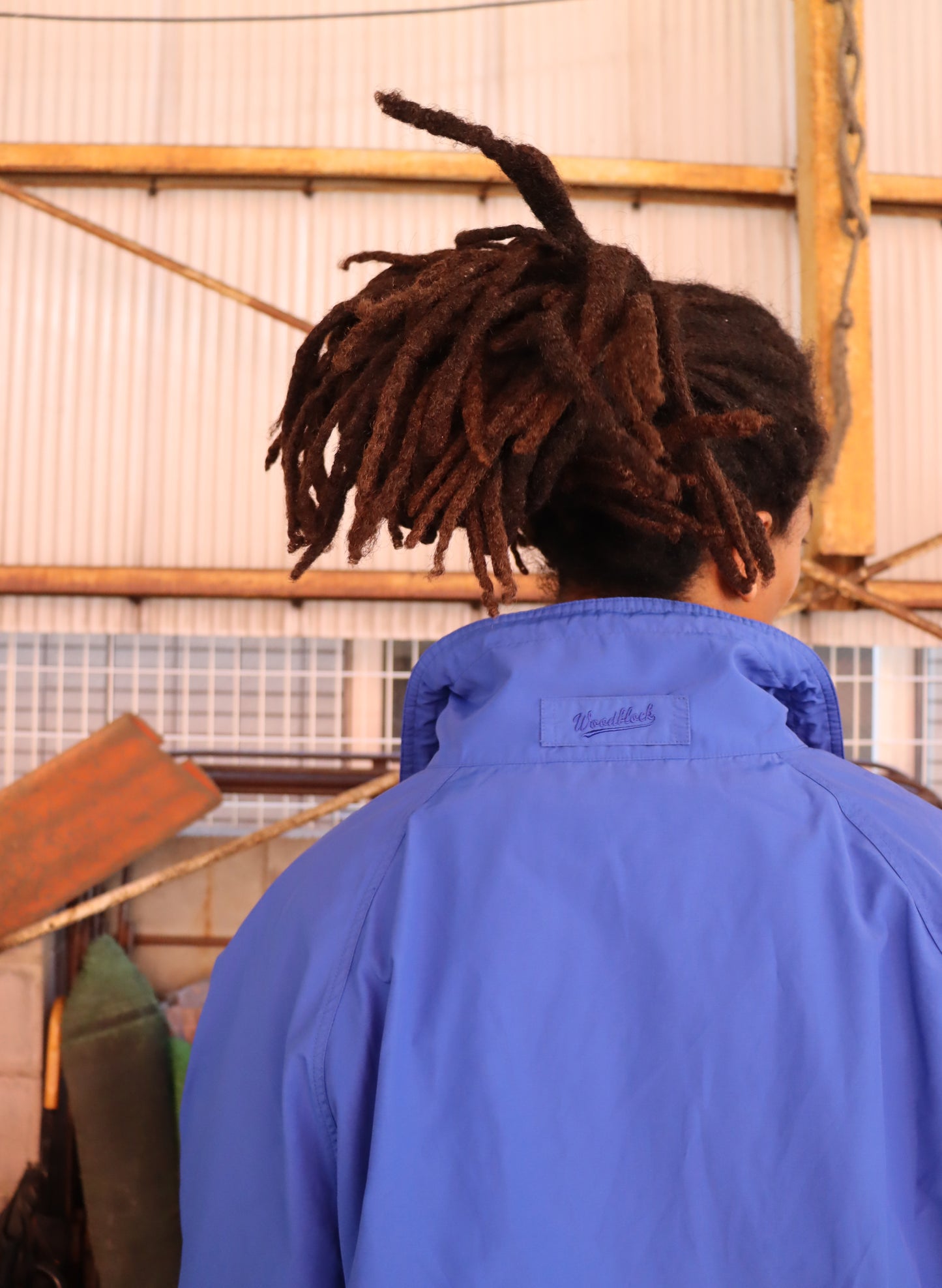 WOODBLOCK COTTON NYLON PULLOVER ANORAK BLUE (WB-26SS-006)