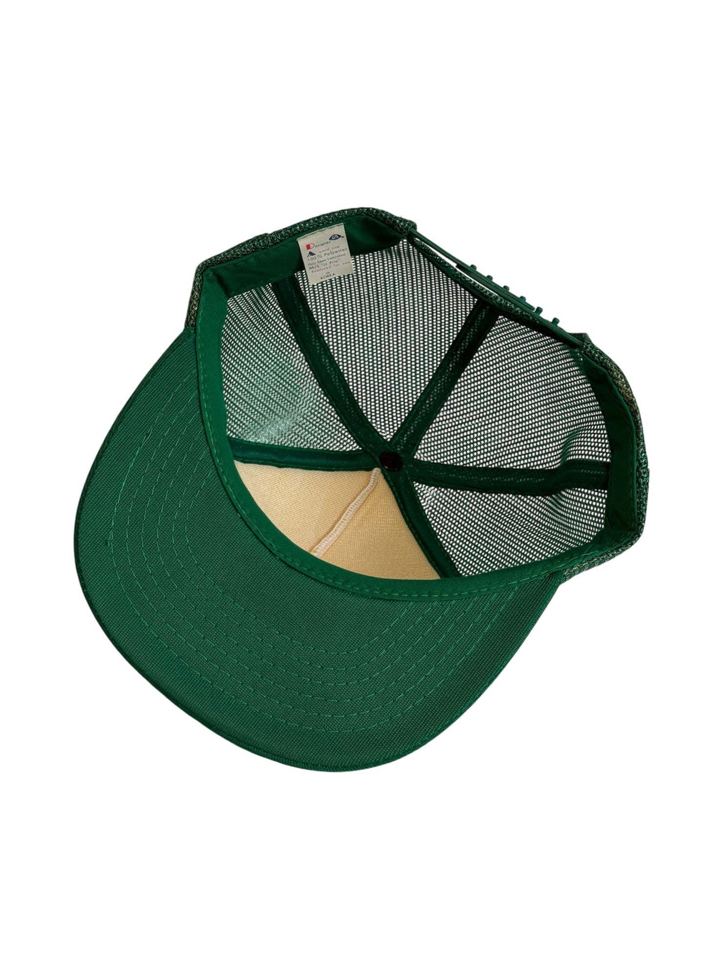 (SUP-225) VINTAGE MESH CAP PATCH - BMC - WHITE/GREEN